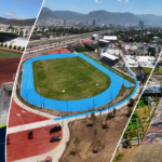 Collage de la Ciudad Deportiva de Alto Rendimiento, el Complejo Deportivo Revolución Mexicana y el Parque David Ben Gurión en Pachuca.