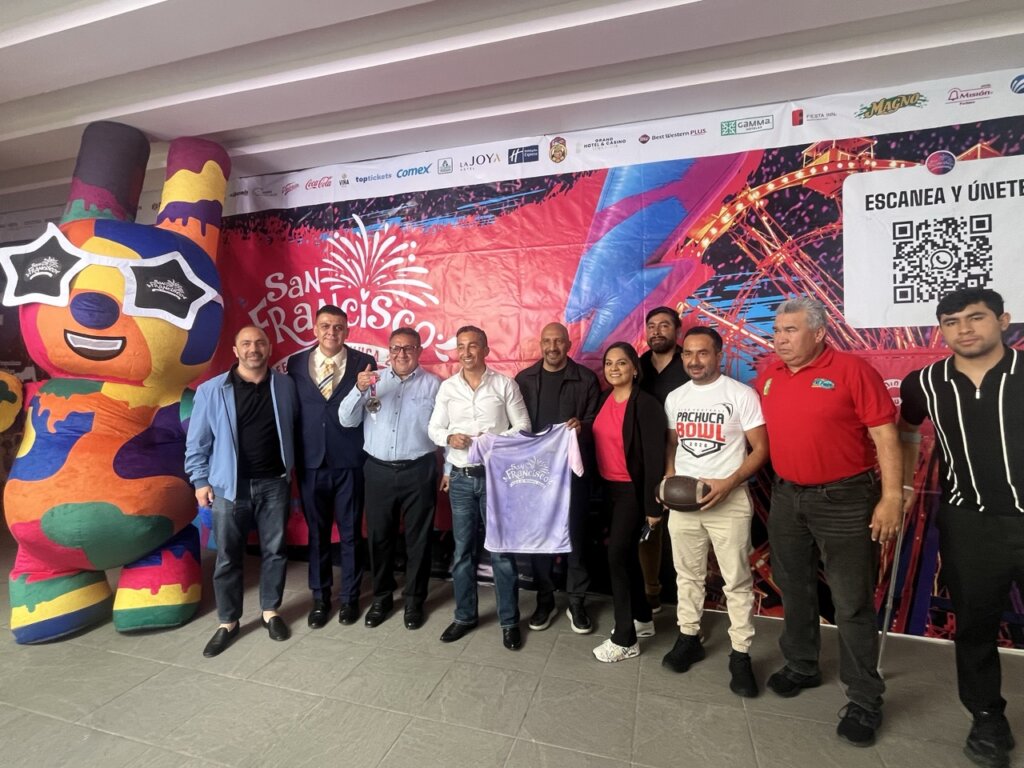Presentación de las actividades deportivas de la Feria de San Francisco Pachuca 2026, con autoridades, organizadores y representantes de distintas disciplinas.